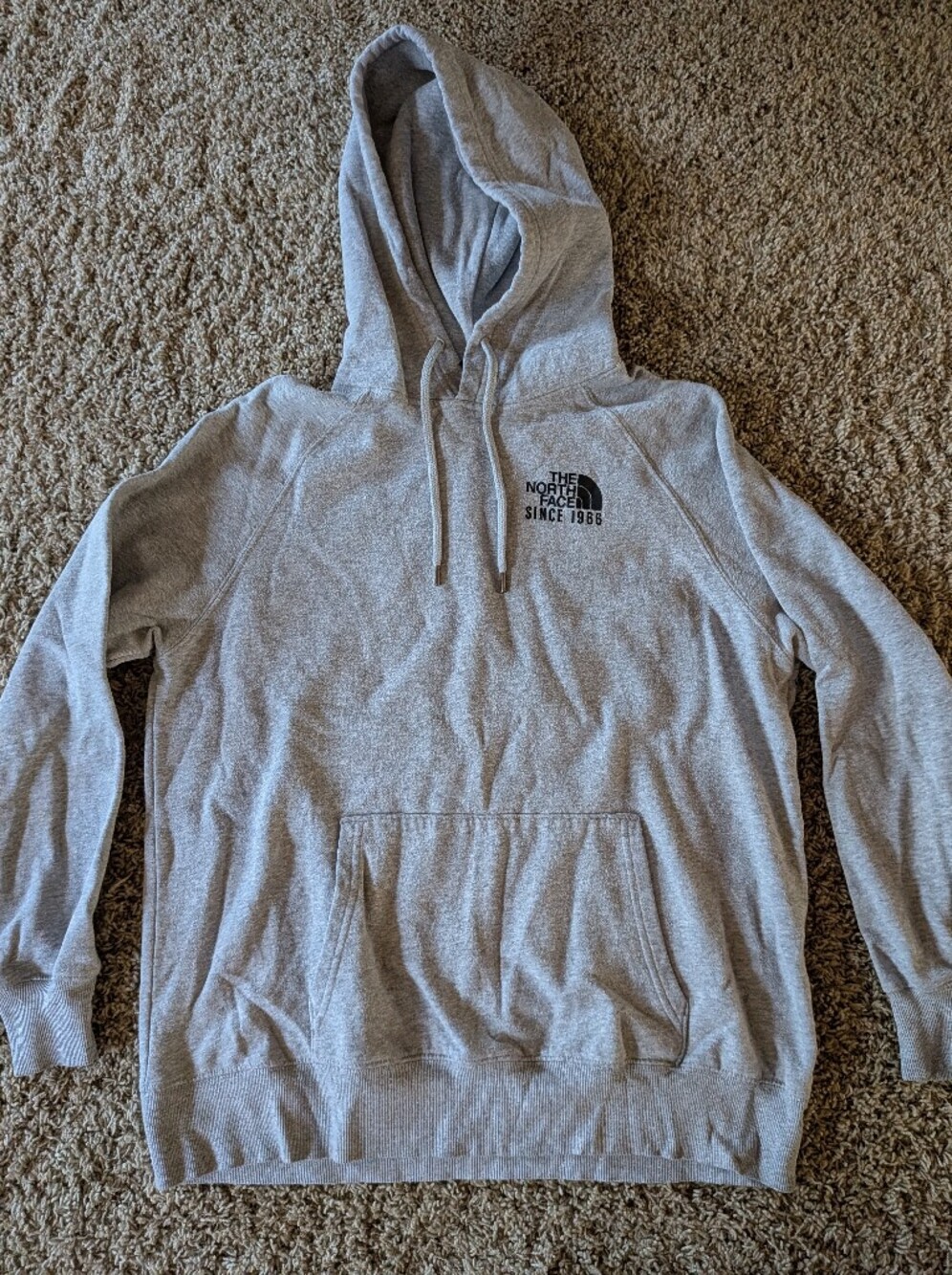 The North Face Gray Pullover Hoodie with Logo